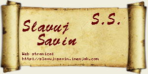 Slavuj Savin vizit kartica